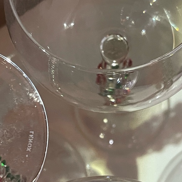 Set of 4 Lenox Festive Balloon Glasses with beads on stems - Picture 6 of 13